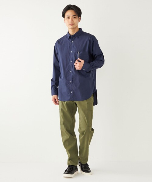 SHIPS Colors(シップス カラーズ)の「SHIPS Colors:〈洗濯機可能〉リラックス レギュラーカラー ロングスリーブ シャツ(シャツ/ブラウス・メンズ・ネイビー/ピンク/ライトブルー/クリーム・MEDIUM/LARGE/X-LARGE)」の6枚目の写真