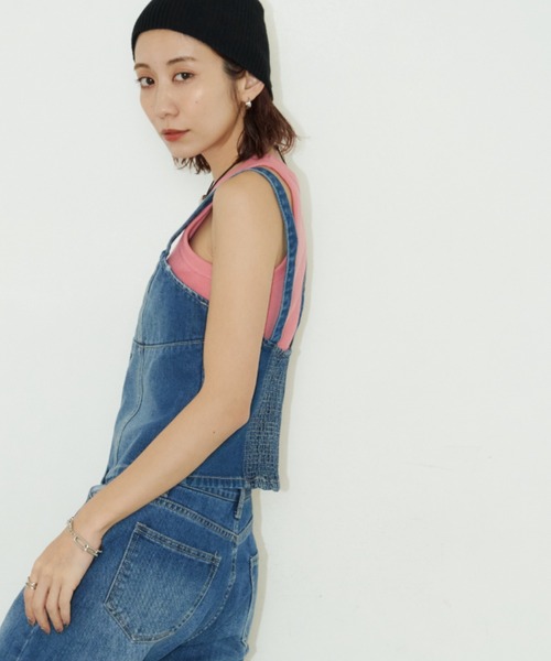 Auntie Rosa Holiday（アンティローザホリデー）の「デニムビスチェ（キャミソール・レディース・ライトブルー/ブルー・FREE）」の18枚目の写真
