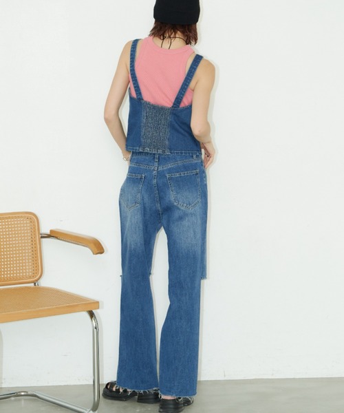 Auntie Rosa Holiday（アンティローザホリデー）の「デニムビスチェ（キャミソール・レディース・ライトブルー/ブルー・FREE）」の20枚目の写真