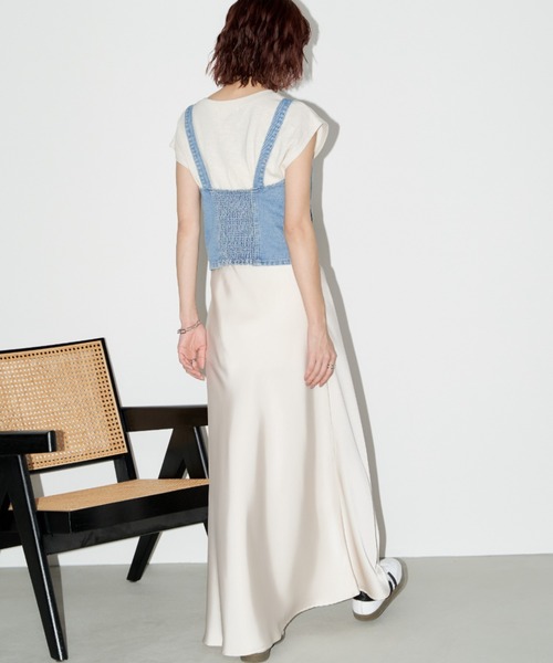 Auntie Rosa Holiday（アンティローザホリデー）の「デニムビスチェ（キャミソール・レディース・ライトブルー/ブルー・FREE）」の15枚目の写真