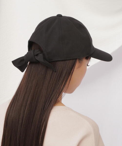 JILL by JILL STUART(ジルバイジルスチュアート)の「リボンキャップ(ハット・レディース・ホワイト/ブラック・FREE)」の4枚目の写真