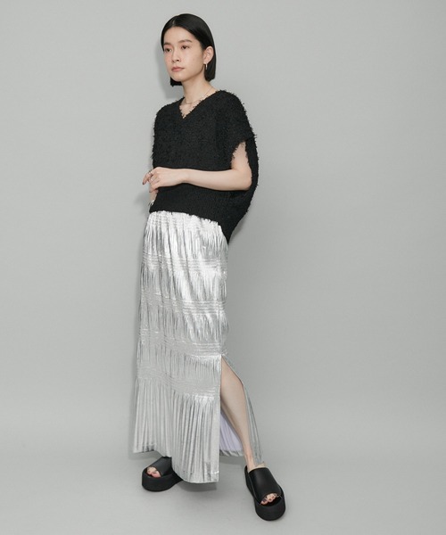 ADAM ET ROPE'（アダムエロペ）の「【WEB限定】ファンシーニットジレ（ニット/セーター・レディース・ベージュ系その他/オフホワイト/グレー/ブラック・FREE）」の22枚目の写真