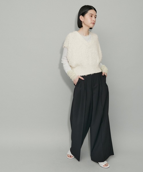 【ADAM ET ROPE'/アダムエロペ】WEB限定 ファンシーニットジレ セール】【WEB限定】ファンシーニットジレ（ニット/セーター