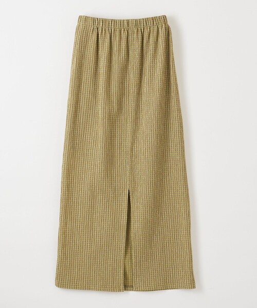 Steven Alan（スティーブンアラン）の「＜Steven Alan＞クレープ チェック イージー ロングスカート（スカート・レディース・オフホワイト/ライム/ブラウン・M/S）」の18枚目の写真