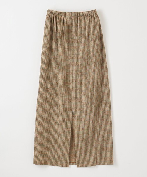 美品 Steven Alan クレープ チェック イージー ロングスカート Steven Alan＞クレープ チェック イージー ロングスカート
