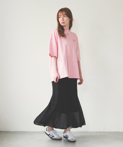 MILKFED.（ミルクフェド）の「MELT BAR WIDE S/S TEE（Tシャツ/カットソー・レディース・ライトピンク/ホワイト/ライトグリーン/ネイビー・M/L）」の18枚目の写真