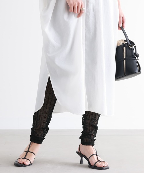 n'OrLABEL（ノアールレーベル）の「『裾レースレギンス』（レギンス/スパッツ・レディース・ブラック/オフホワイト・1/2）」の7枚目の写真