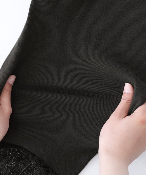 n'OrLABEL（ノアールレーベル）の「『裾レースレギンス』（レギンス/スパッツ・レディース・ブラック/オフホワイト・1/2）」の13枚目の写真