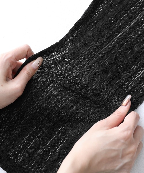 n'OrLABEL（ノアールレーベル）の「『裾レースレギンス』（レギンス/スパッツ・レディース・ブラック/オフホワイト・1/2）」の15枚目の写真