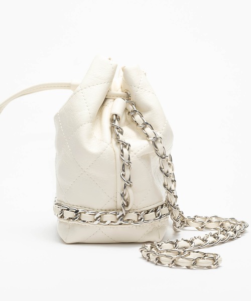 ZAKKA-BOX（ザッカボックス）の「キンチャクキルティングポシェット（ショルダーバッグ・レディース・シルバー/ブラック/アイボリー・FREE）」の12枚目の写真