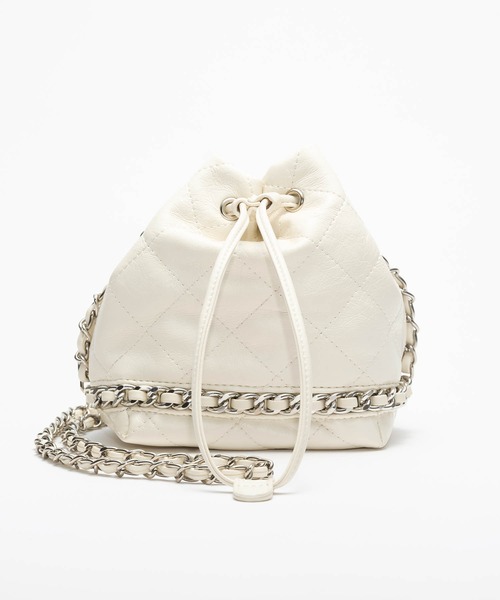 ZAKKA-BOX（ザッカボックス）の「キンチャクキルティングポシェット（ショルダーバッグ・レディース・シルバー/ブラック/アイボリー・FREE）」の11枚目の写真