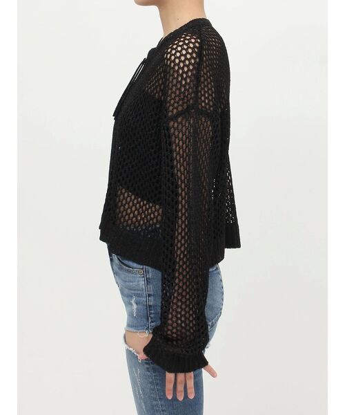 GYDA（ジェイダ）の「ラメメッシュニットカーディガン（カーディガン/ボレロ・レディース・ブラック/ライトグレー・FREE）」の17枚目の写真