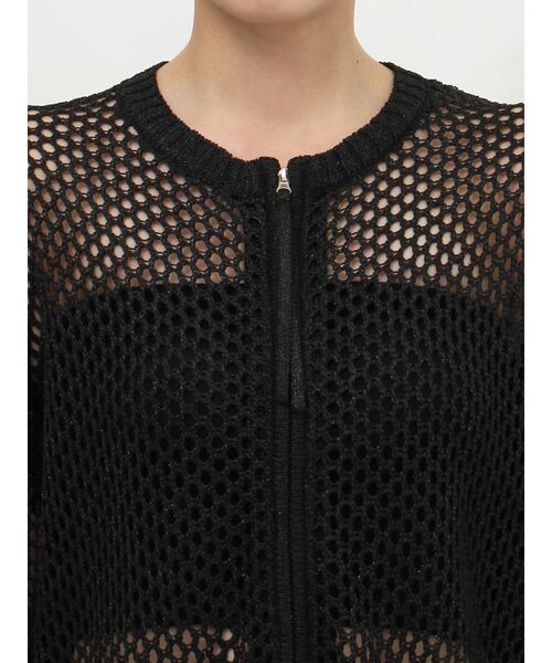 GYDA（ジェイダ）の「ラメメッシュニットカーディガン（カーディガン/ボレロ・レディース・ブラック/ライトグレー・FREE）」の19枚目の写真
