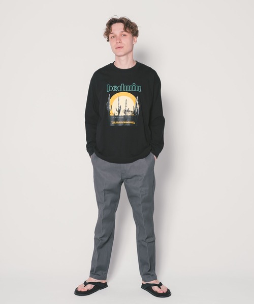 【セール】L/S PRINTED T 'FORSTER'（Tシャツ/カットソー）｜BEDWIN & THE HEARTBREAKERS（ベドウィン アンド ザ ハートブレイカーズ）