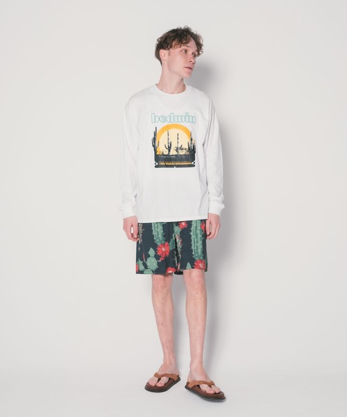 【セール】L/S PRINTED T 'FORSTER'（Tシャツ/カットソー）｜BEDWIN & THE HEARTBREAKERS（ベドウィン アンド ザ ハートブレイカーズ）