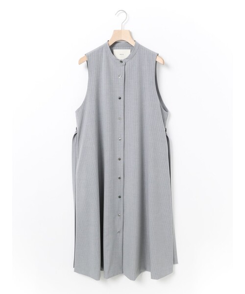 MidiUmi(ミディウミ)の「MidiUmi スタンドカラーノースリーブワンピース(ワンピース・レディース・グレー/ネイビー/グレー系その他3/グレー系その他4・FREE)」の2枚目の写真
