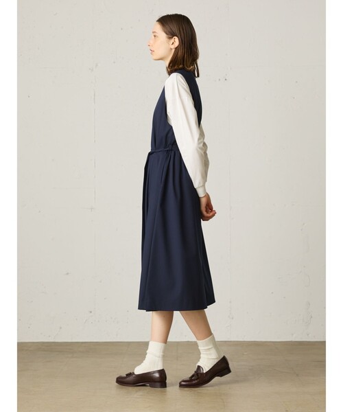 MidiUmi(ミディウミ)の「MidiUmi スタンドカラーノースリーブワンピース(ワンピース・レディース・グレー/ネイビー/グレー系その他3/グレー系その他4・FREE)」の11枚目の写真