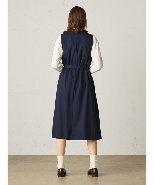 MidiUmi(ミディウミ)の「MidiUmi スタンドカラーノースリーブワンピース(ワンピース・レディース・グレー/ネイビー/グレー系その他3/グレー系その他4・FREE)」の12枚目の写真