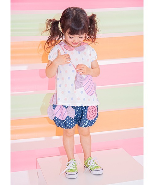 baby cheer（ベイビーチアー）の「キャンディショートパンツ（デニムパンツ・キッズ・ネイビー/ブルー・120cm/110cm/100cm/90cm/80ｃｍ）」の21枚目の写真