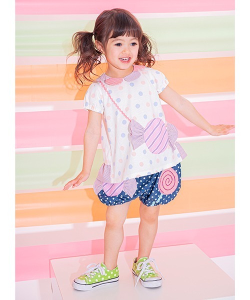 baby cheer（ベイビーチアー）の「キャンディショートパンツ（デニムパンツ・キッズ・ネイビー/ブルー・120cm/110cm/100cm/90cm/80ｃｍ）」の12枚目の写真