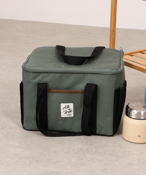 emesuelee(エメスーリー)の「保冷保温スクエアBAG(エコバッグ/サブバッグ・レディース・グリーン系1/ブルー/チャコールグレー/ベージュ系1/アイボリー/ライトベージュ/ピンク/ネイビー/イエロー/ブラック/グリーン/ベージュ・フリー)」の7枚目の写真