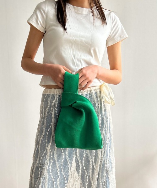 Kotoe（コトエ）の「カラバリ ニット ミニトートバッグ（トートバッグ・レディース・ブラック/ピンク/パープル/グリーン/グレー系その他/ライトブルー/エメラルド/ピンク系その他/レッド/イエロー/オレンジ・FREE）」の15枚目の写真