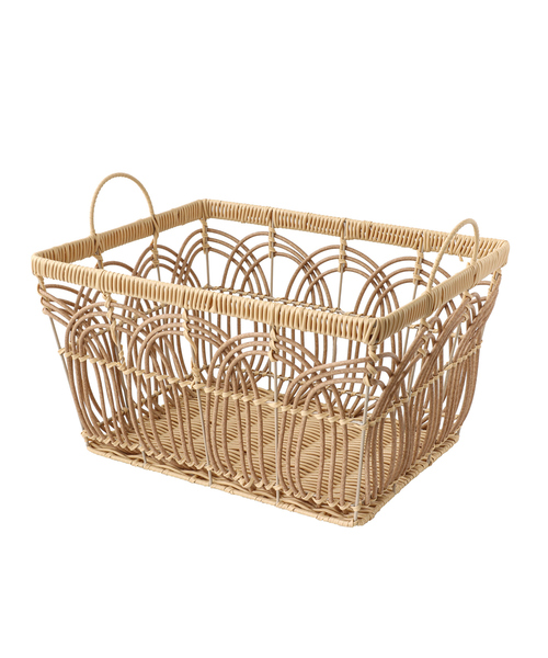 天然素材風 収納カゴ プラバスケット L（収納グッズ）｜collex（コレックス）