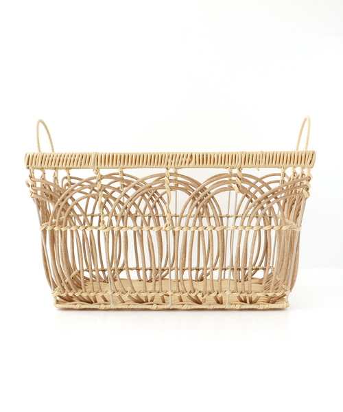 天然素材風 収納カゴ プラバスケット L（収納グッズ）｜collex（コレックス）