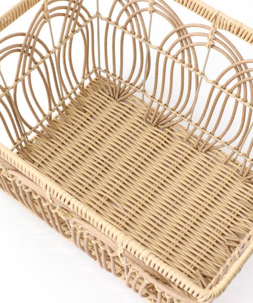 天然素材風 収納カゴ プラバスケット L（収納グッズ）｜collex（コレックス）