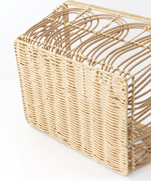 天然素材風 収納カゴ プラバスケット L（収納グッズ）｜collex（コレックス）