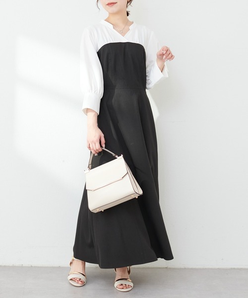 natural couture(ナチュラルクチュール)の「WEB限定 /【プチナチュ】ドッキングシャツワンピース(ワンピース・レディース・ミント/ベージュ/ブラック/ブルー・SMALL/MEDIUM)」の15枚目の写真
