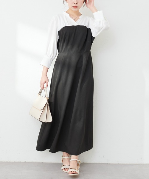 natural couture(ナチュラルクチュール)の「WEB限定 /【プチナチュ】ドッキングシャツワンピース(ワンピース・レディース・ミント/ベージュ/ブラック/ブルー・SMALL/MEDIUM)」の16枚目の写真