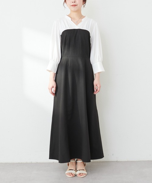 natural couture(ナチュラルクチュール)の「WEB限定 /【プチナチュ】ドッキングシャツワンピース(ワンピース・レディース・ミント/ベージュ/ブラック/ブルー・SMALL/MEDIUM)」の13枚目の写真