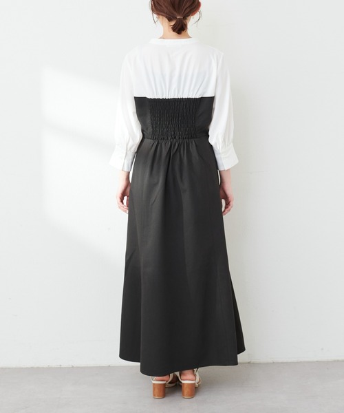 natural couture(ナチュラルクチュール)の「WEB限定 /【プチナチュ】ドッキングシャツワンピース(ワンピース・レディース・ミント/ベージュ/ブラック/ブルー・SMALL/MEDIUM)」の14枚目の写真