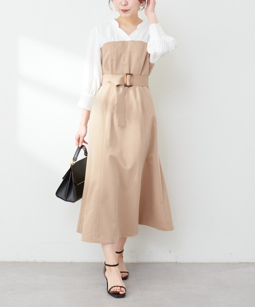 natural couture(ナチュラルクチュール)の「WEB限定 /【プチナチュ】ドッキングシャツワンピース(ワンピース・レディース・ミント/ベージュ/ブラック/ブルー・SMALL/MEDIUM)」の20枚目の写真