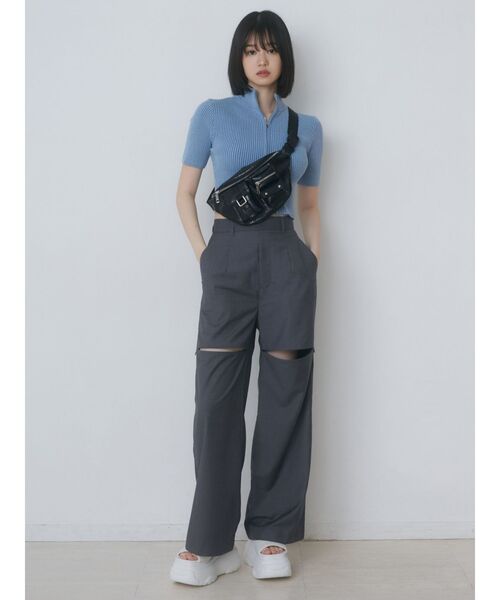 EMODA（エモダ）の「ジップスリットワイドパンツ（その他パンツ・レディース・ブラック/グレー・SMALL/MEDIUM）」の22枚目の写真