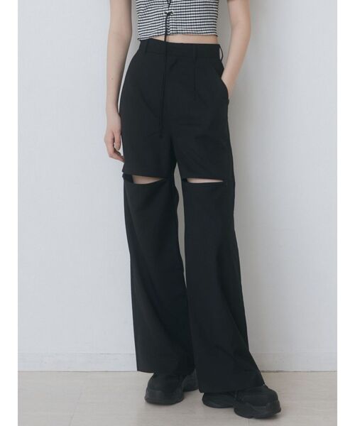 EMODA（エモダ）の「ジップスリットワイドパンツ（その他パンツ・レディース・ブラック/グレー・SMALL/MEDIUM）」の18枚目の写真