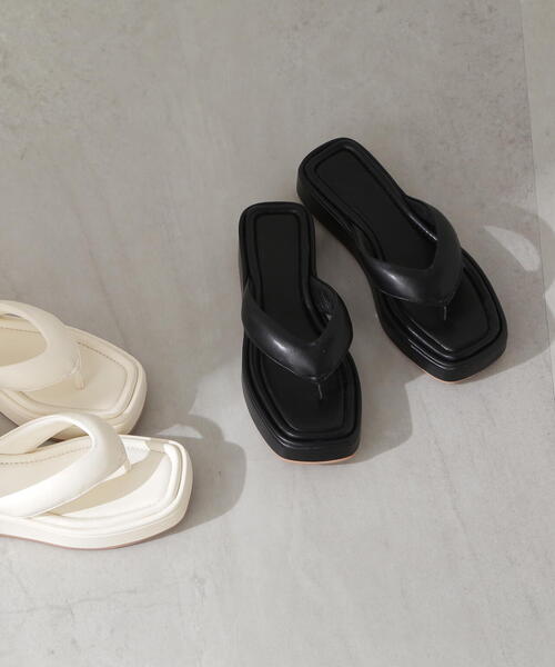 N.(N. Natural Beauty Basic)(エヌエヌナチュラルビューティーベーシック)の「◆フラットトングサンダル(サンダル・レディース・ホワイト/ブラック・LARGE/MEDIUM)」の8枚目の写真