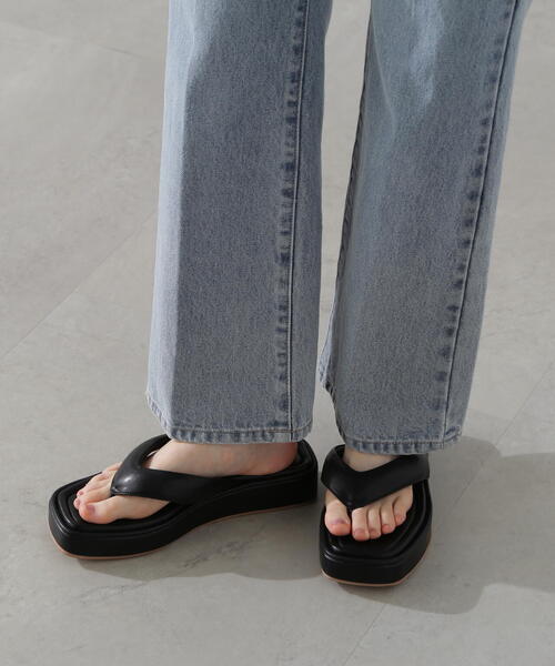 N.(N. Natural Beauty Basic)(エヌエヌナチュラルビューティーベーシック)の「◆フラットトングサンダル(サンダル・レディース・ホワイト/ブラック・LARGE/MEDIUM)」の10枚目の写真