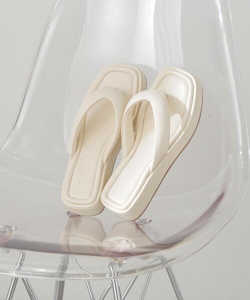 N.(N. Natural Beauty Basic)(エヌエヌナチュラルビューティーベーシック)の「◆フラットトングサンダル(サンダル・レディース・ホワイト/ブラック・LARGE/MEDIUM)」の17枚目の写真