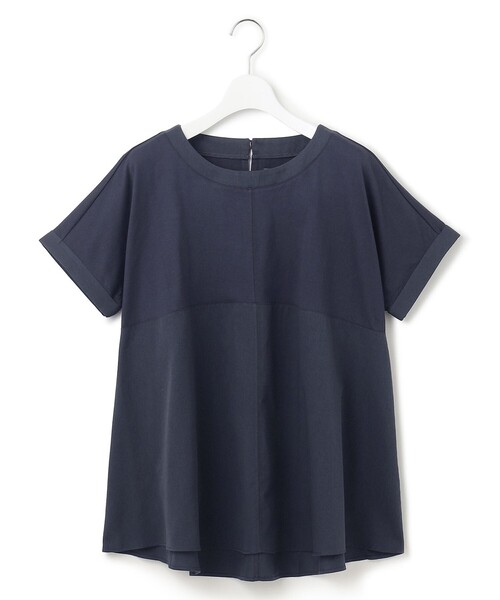 J.PRESS YORK STREET(ジェイプレスヨークストリート)の「【WOMEN】【SMOOTH JERSEY】ドルマンペプラム プルオーバー(Tシャツ/カットソー・レディース・ネイビー系/ダルブルー系/ベージュ系/ホワイト系・F)」の3枚目の写真