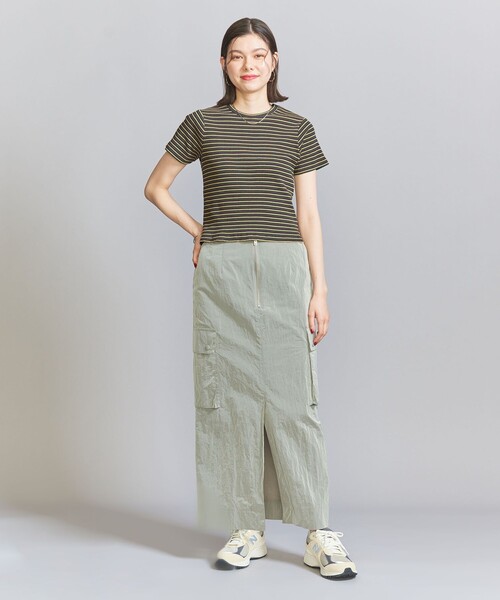 BEAUTY&YOUTH UNITED ARROWS（ビューティーアンドユースユナイテッドアローズ）の「マルチボーダー コンパクト Tシャツ（Tシャツ/カットソー・レディース・オレンジ/ネイビー/ライトブルー・FREE）」の9枚目の写真