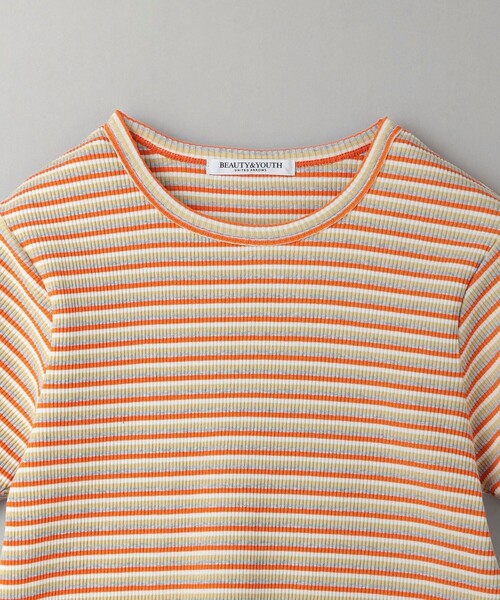 BEAUTY&YOUTH UNITED ARROWS（ビューティーアンドユースユナイテッドアローズ）の「マルチボーダー コンパクト Tシャツ（Tシャツ/カットソー・レディース・オレンジ/ネイビー/ライトブルー・FREE）」の20枚目の写真