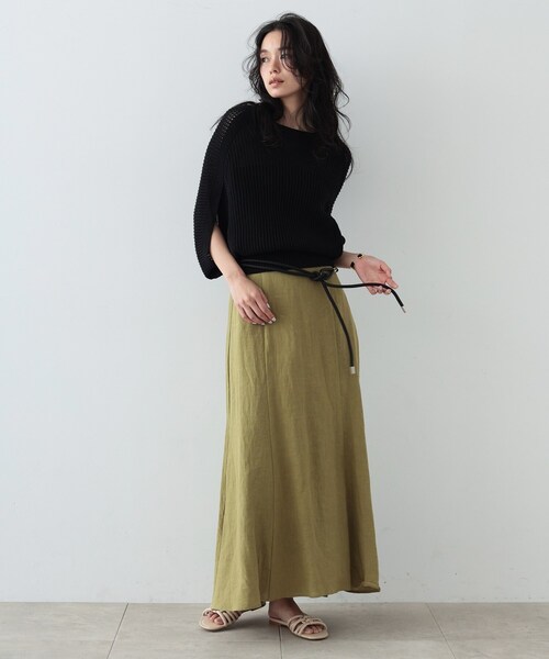 argue リネンマキシスカート リネンミックスマキシスカート｜WOMEN｜250HSG31-319D｜AZUL BY