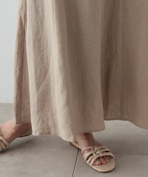 GALLEST(ギャレスト)の「◆リネンマキシスカート(スカート・レディース・スミクロ/ベージュ/スモーキーグリーン系・36/38)」の14枚目の写真