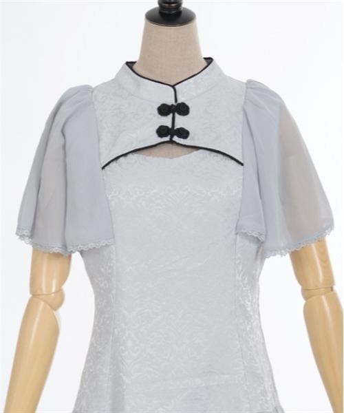 【美品】axes femme POETIQUE チャイナデザインミニワンピース axes femme POETIQUE（アクシーズファムポエティック）の