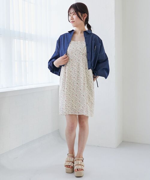 MAJESTIC LEGON(マジェスティックレゴン)の「フロントリボンミニキャミワンピース(ワンピース・レディース・ブラック系その他/ホワイト系その他2/ブラック系その他2・MEDIUM)」の5枚目の写真