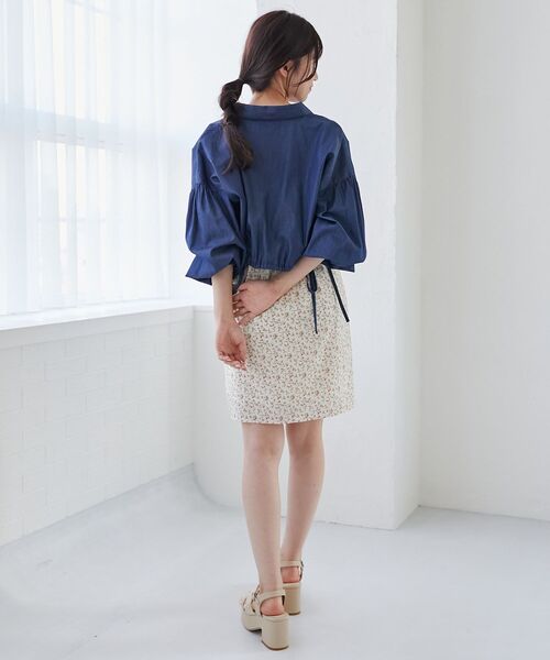 MAJESTIC LEGON(マジェスティックレゴン)の「フロントリボンミニキャミワンピース(ワンピース・レディース・ブラック系その他/ホワイト系その他2/ブラック系その他2・MEDIUM)」の6枚目の写真