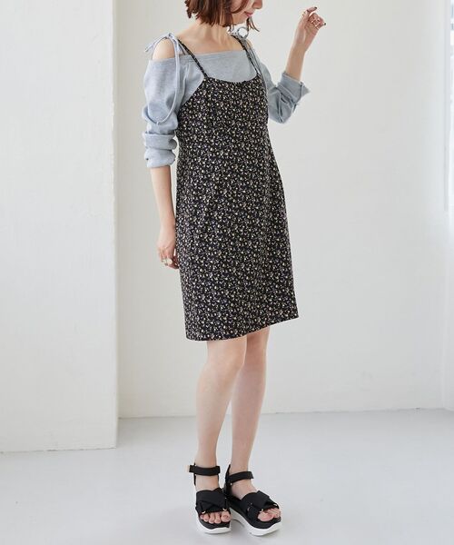MAJESTIC LEGON(マジェスティックレゴン)の「フロントリボンミニキャミワンピース(ワンピース・レディース・ブラック系その他/ホワイト系その他2/ブラック系その他2・MEDIUM)」の11枚目の写真