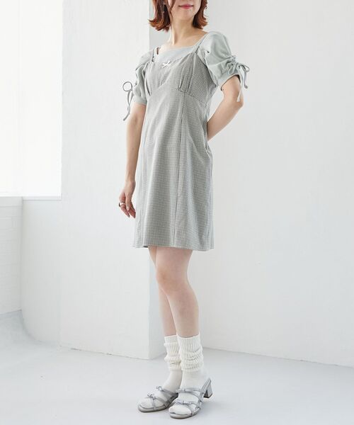 MAJESTIC LEGON(マジェスティックレゴン)の「フロントリボンミニキャミワンピース(ワンピース・レディース・ブラック系その他/ホワイト系その他2/ブラック系その他2・MEDIUM)」の19枚目の写真
